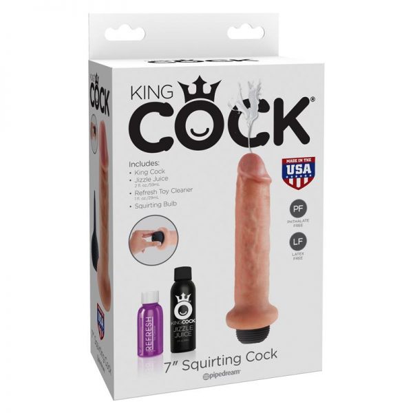 King Cock Pene Eyaculador 7 - Color Natural fabricante KING COCK