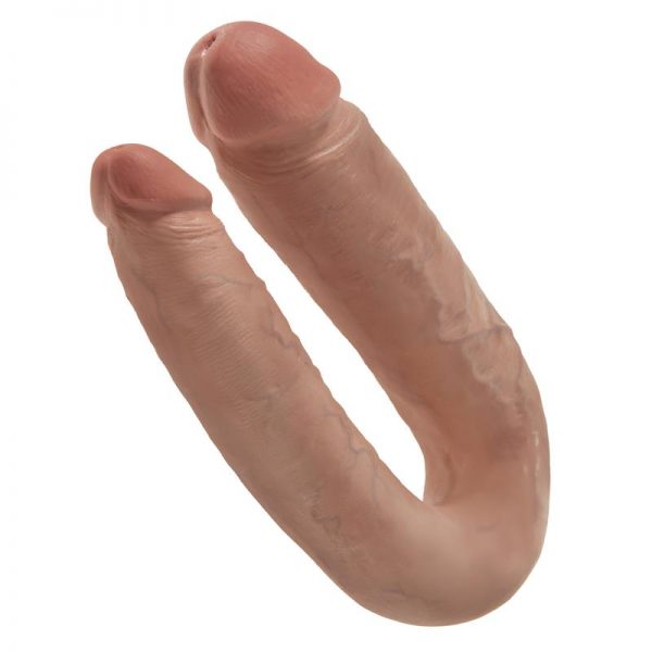 King Cock U-Shaped Doble Penetración Largo Bronceado barato
