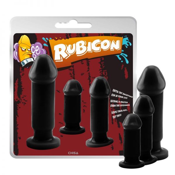 Kit 3 Plug Anal Evil Dark diseñado por la marca CHISA