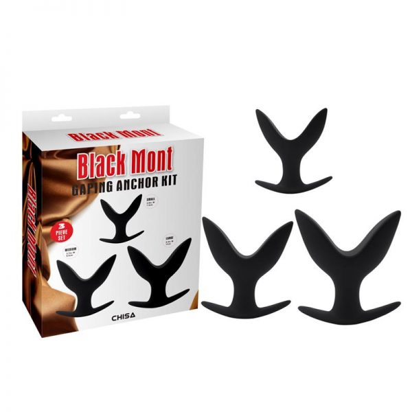 comprar Kit 3 Plug Gaping Anchor Silicona Negro barato y de calidad