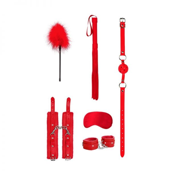 Kit 6 Piezas Bondage para Principiantes Rojo de la marca OUCH!