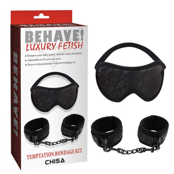 Kit Esposas y Antifaz Temptation diseñado por la marca CHISA
