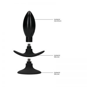 Kit Plug Anal y Ventosa Putiaguda Mediana Negro de la marca OUCH!