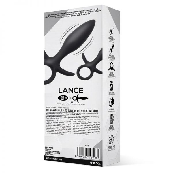 venta de Lance Plug Anal Control Remoto Silicona Liquida USB en tienda erótica online