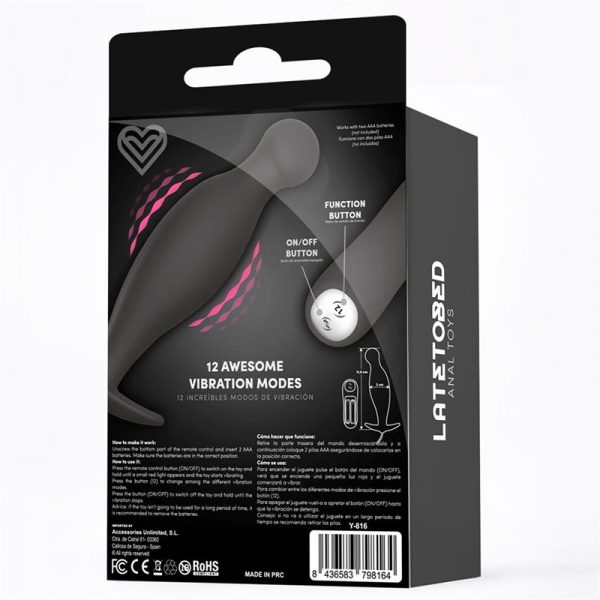 comprar Lando Plug Anal Vibracion Control Remoto Silicona en sex shop online