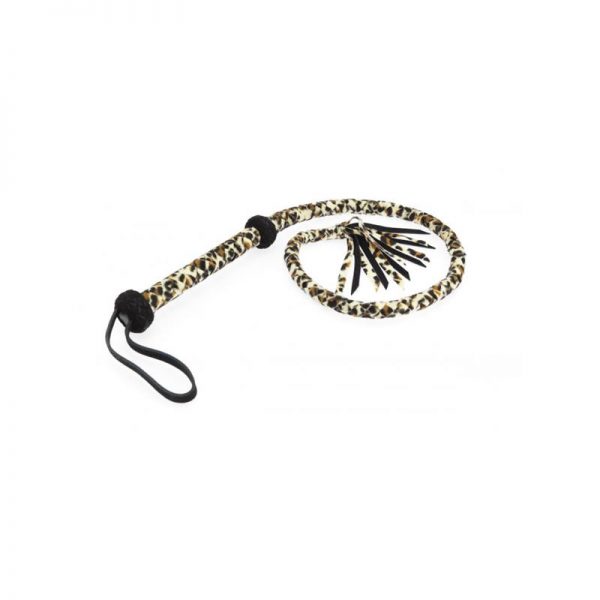 Látigo Árabe Cuero Leopardo 100cm barato