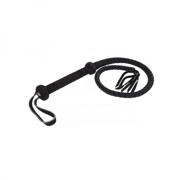 Látigo Árabe de Cuero  Negro  100cm barato