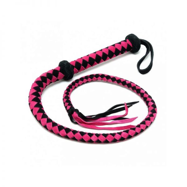 Látigo Árabe de Cuero Rosa 100 cm barato
