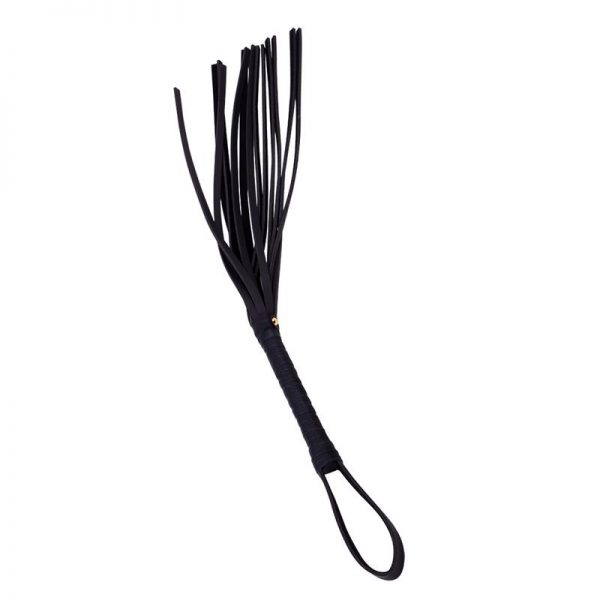 Látigo de Cuero 72 cm Negro de la tienda erótica web www.tiendaeroticaweb.es