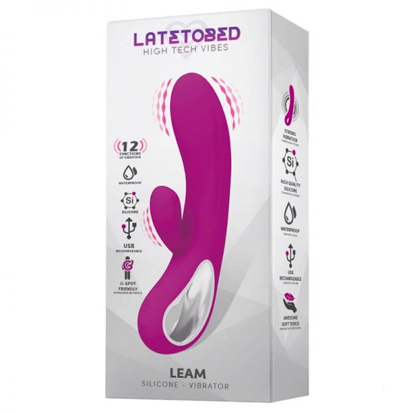 Leam Vibrador con Estimulador USB Silicona fabricado por LATETOBED