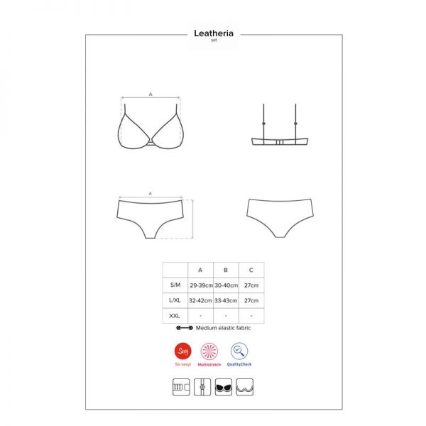 venta de Leatheria Set de 2 Piezas Negro en tienda erótica online
