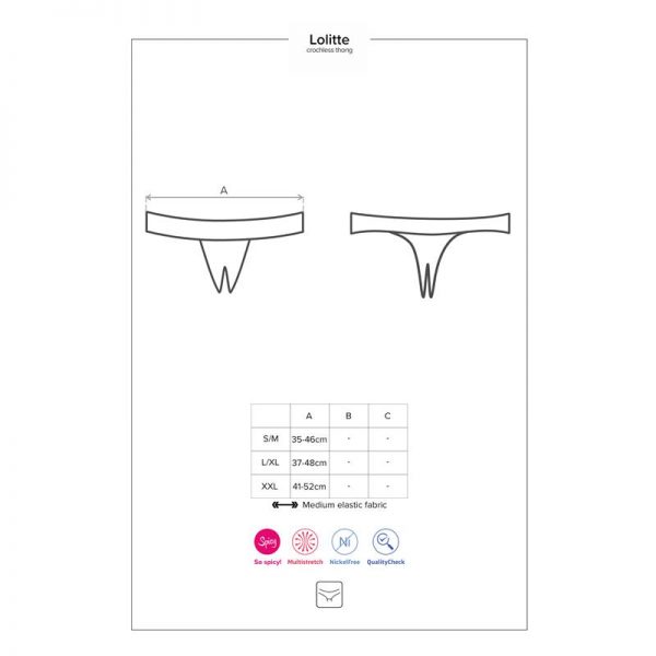 venta de Letica Tanga Abierto Negro en tienda erótica online