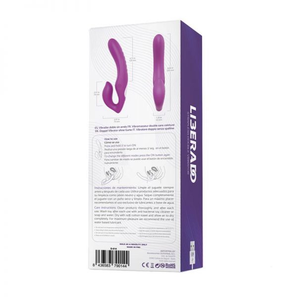 Liberado Vibrador para Parejas Doble sin Arnés USB Silicona fabricado por INTOYOU S RANGE