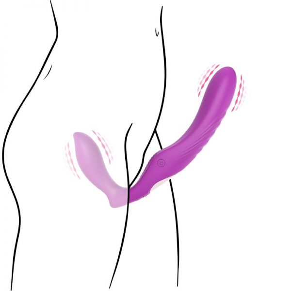 Liberado Vibrador para Parejas Doble sin Arnés USB Silicona de la tienda erótica web www.tiendaeroticaweb.es