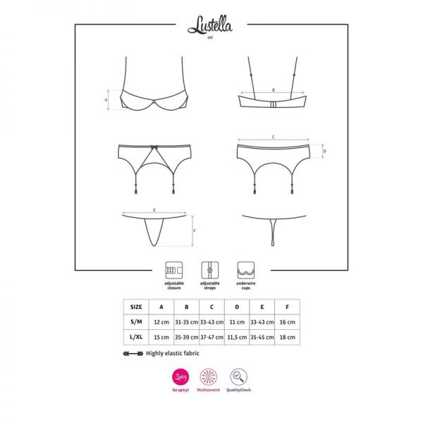 venta de Lustella Set 3 Piezas Talla L/XL en tienda erótica online