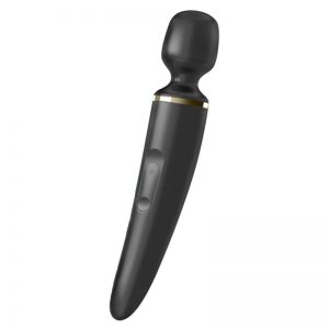 Masajeador Wand-er Woman Negro y Dorado diseñado por la marca SATISFYER