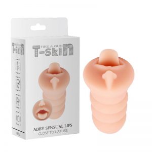 Masturbador Abby Sensual T-Skin 15 cm Natural diseñado por la marca CHISA