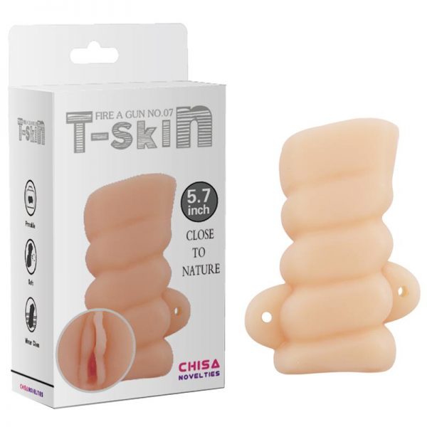 comprar Masturbador Fire a Gun N7 T-Skin 14.2 cm Natural barato y de calidad