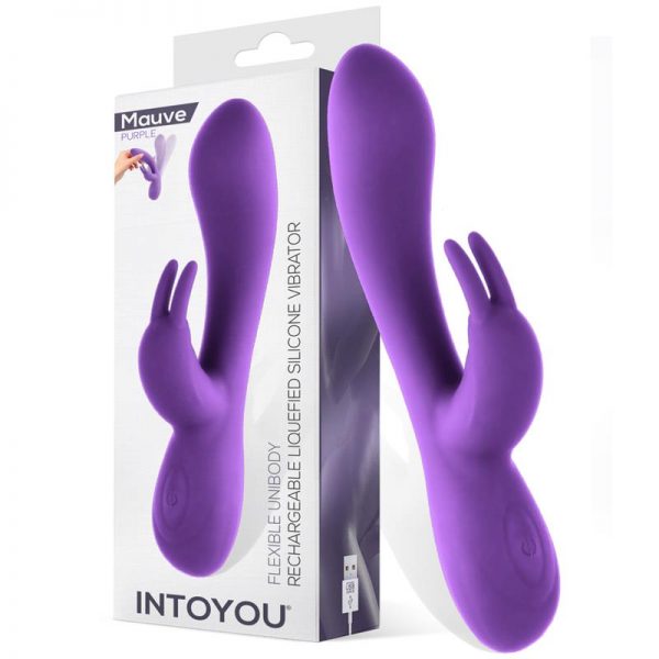 Mauve Vibrador Unibody Silicona Liquida USB Purpura diseñado por la marca INTOYOU
