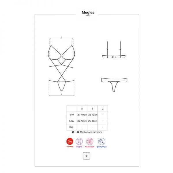 venta de Megies Teddy Rojo/Negro en tienda erótica online