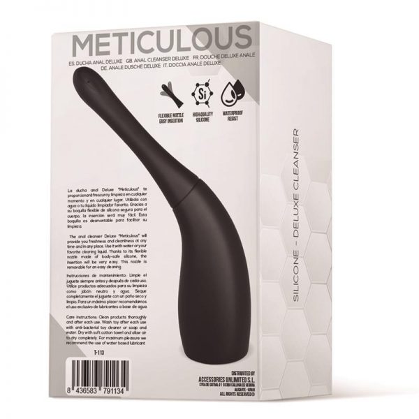 venta de Meticulous Ducha Anal Deluxe Silicona Negro en tienda erótica online