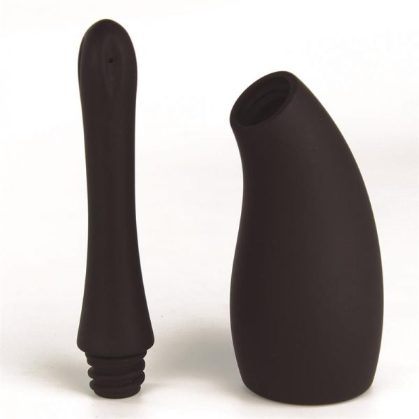 Meticulous Ducha Anal Deluxe Silicona Negro de calidad