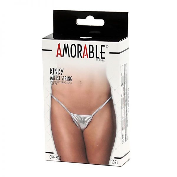 comprar Micro Tanga Plateado Talla Unica en sex shop online