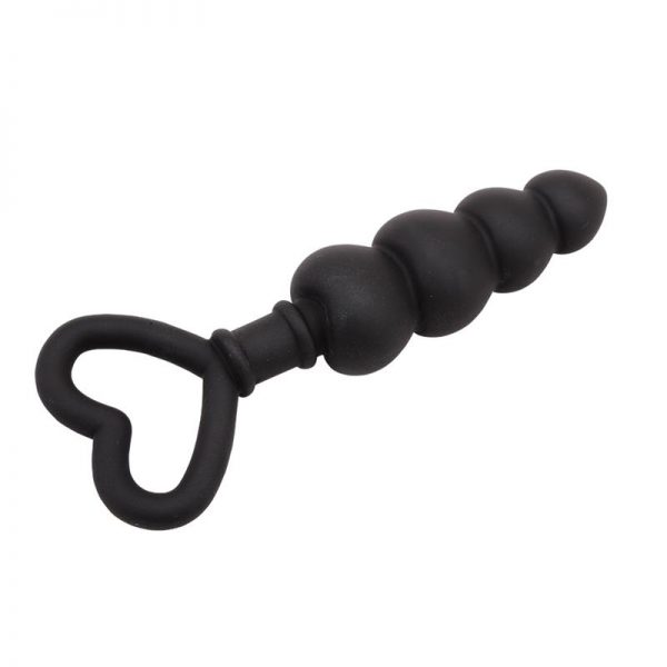 comprar Mini Cadena Anal 15.6 x 3.4 cm Silicona Negro barato y de calidad
