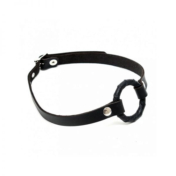 Mordaza Cuero con Anillo -O Ajustable barato