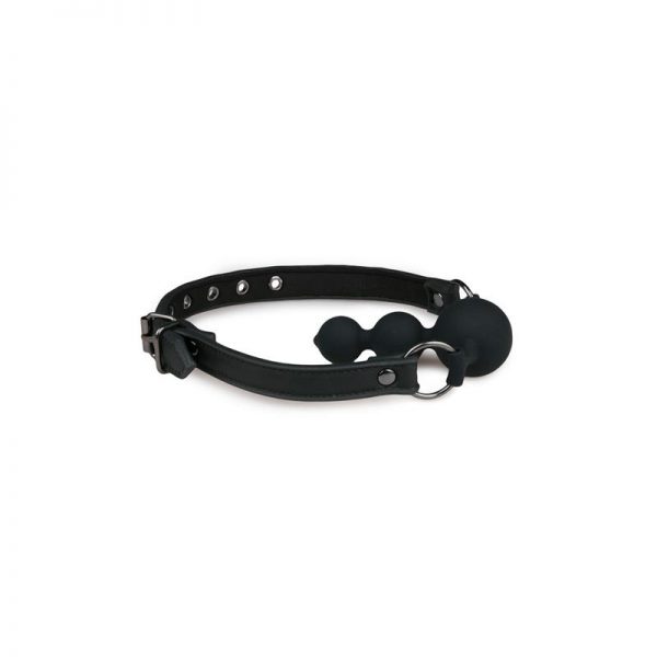 Mordaza de Silicona con Cadena - Negra de precio barato