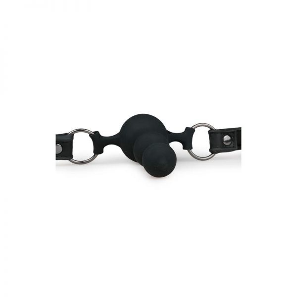 venta de Mordaza de Silicona con Cadena - Negra en tienda erótica online