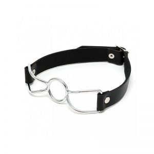 Mordaza Forma Anillo Metal y Cuero barato