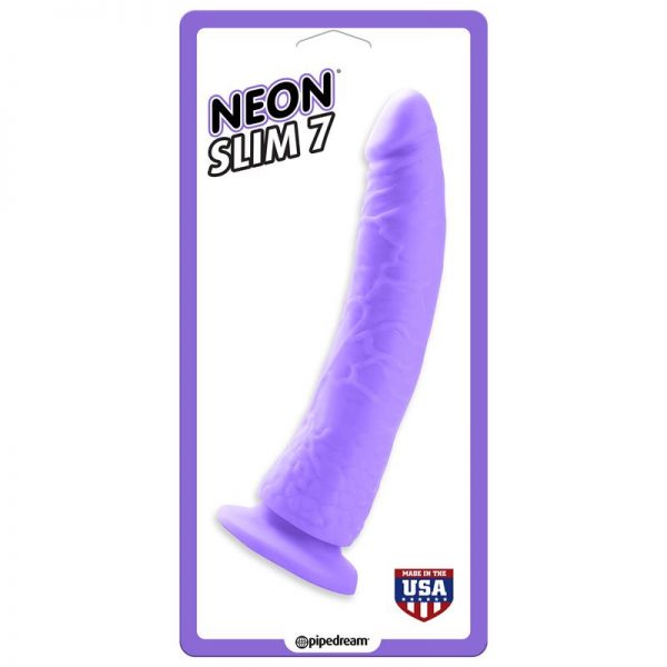 Neon Dildo Slim 7 Púrpura de calidad