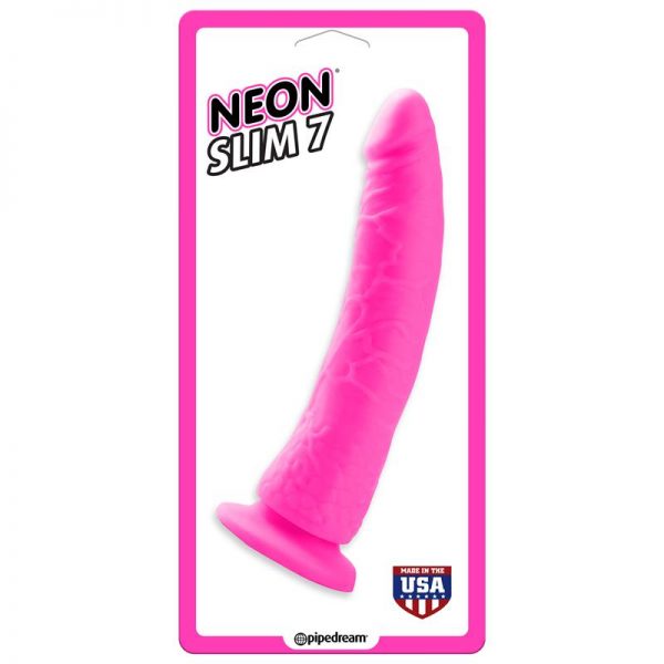 Neon Dildo Slim 7 Rosa de calidad