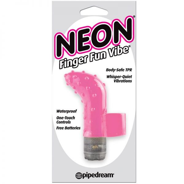 Neon Mini Vibrador Finger Fun Rosa de calidad