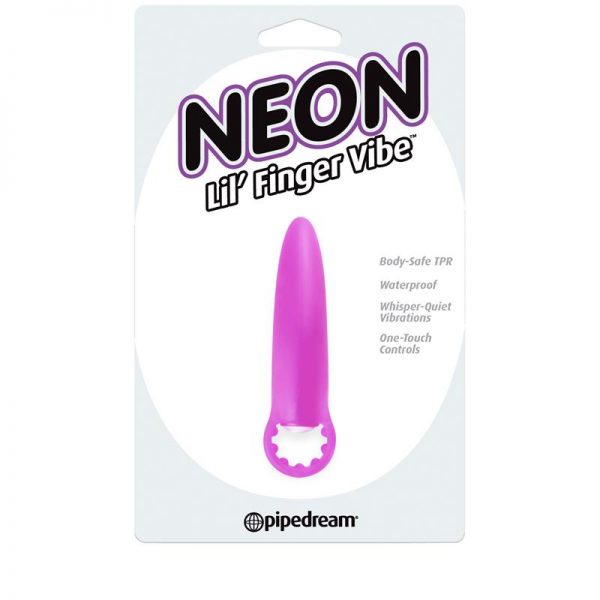 Neon Mini Vibrador Lil Finger Púrpura de calidad