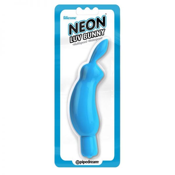 Neon Mini Vibrador Luv Bunny Azul de calidad
