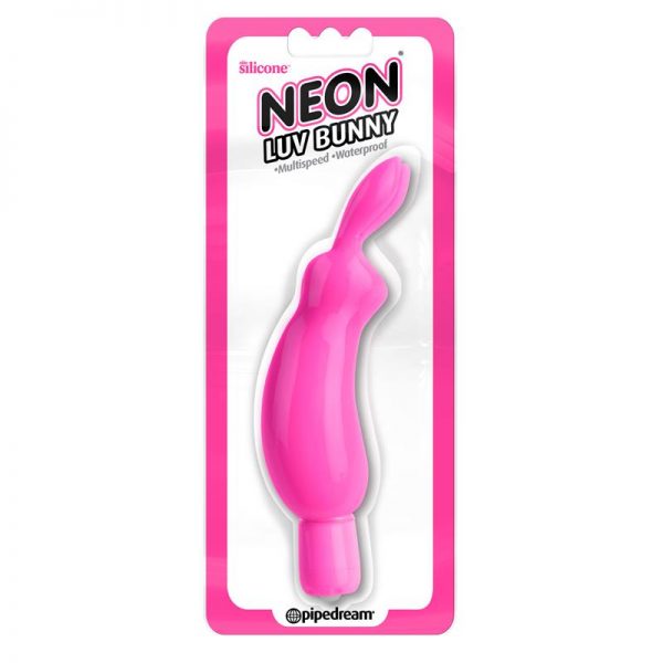 Neon Mini Vibrador Luv Bunny Rosa de calidad