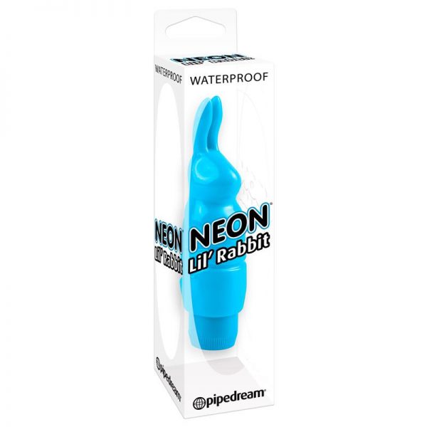 Neon Mini Vibrador Luv Touch Rabbit Azul de calidad