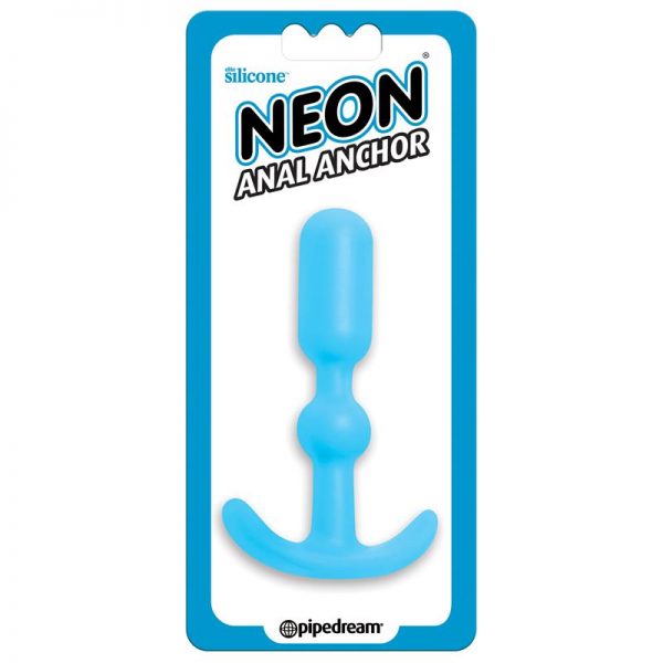 Neon Plug Anal Ancho Azul de calidad
