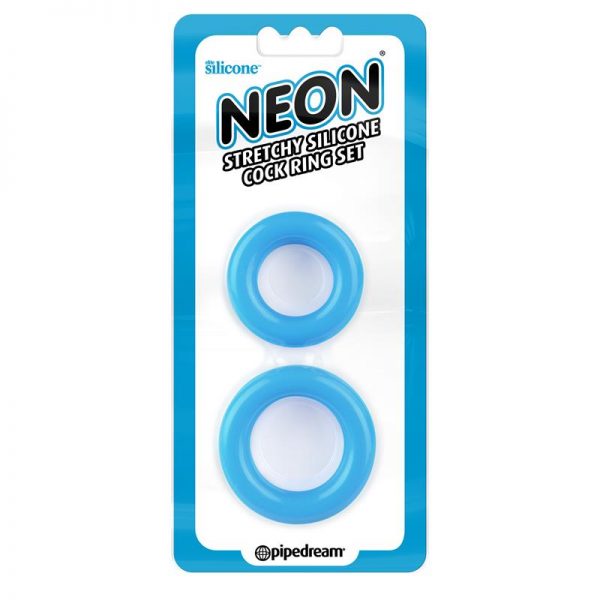 Neon Set de Anillos para el Pene Azul de calidad