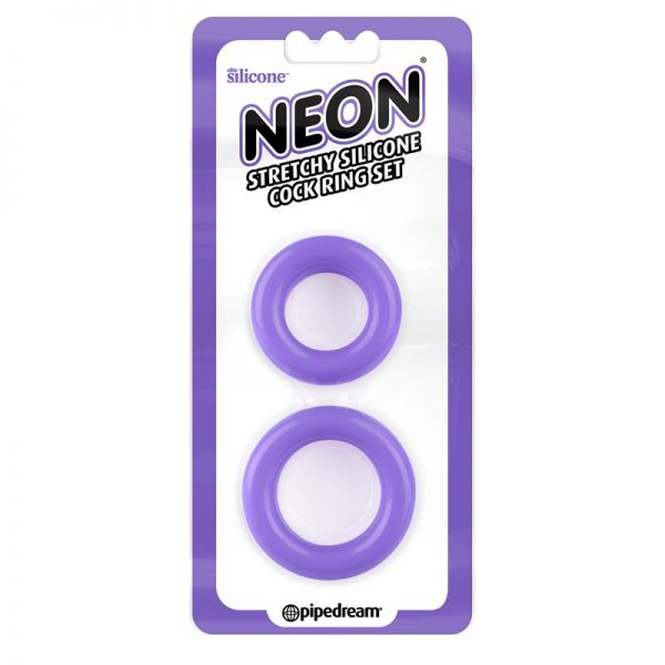 Neon Set de Anillos para el Pene Púrpura de calidad