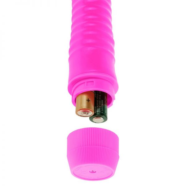 Neon Vibrador Estriado Rocket Rosa de calidad