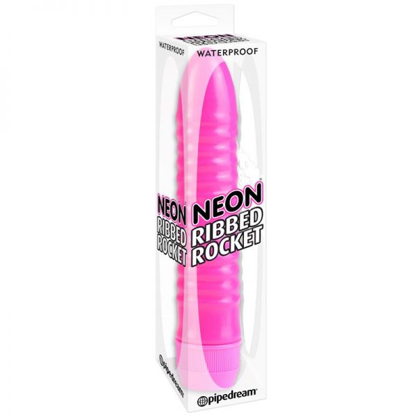 Neon Vibrador Estriado Rocket Rosa marca NEON