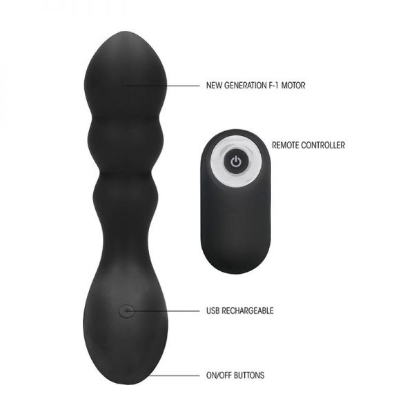 No. 78 Estimulador Anal con Vibracion y Control Remoto Negro de calidad y barato