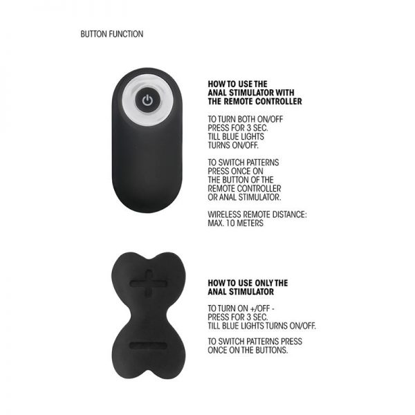 No. 78 Estimulador Anal con Vibracion y Control Remoto Negro barato