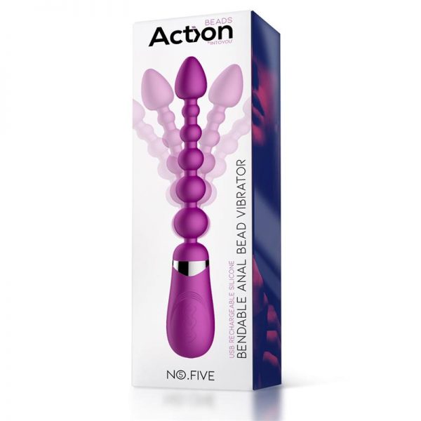 No. Five Bolas Anales con Vibracion Fléxible USB Silicona diseñado por la marca ACTION