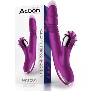 No. Four Vibrador Up and Down y Rueda Estimuladora USB Silicona de la marca ACTION