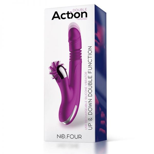 No. Four Vibrador Up and Down y Rueda Estimuladora USB Silicona de la tienda erótica web www.tiendaeroticaweb.es