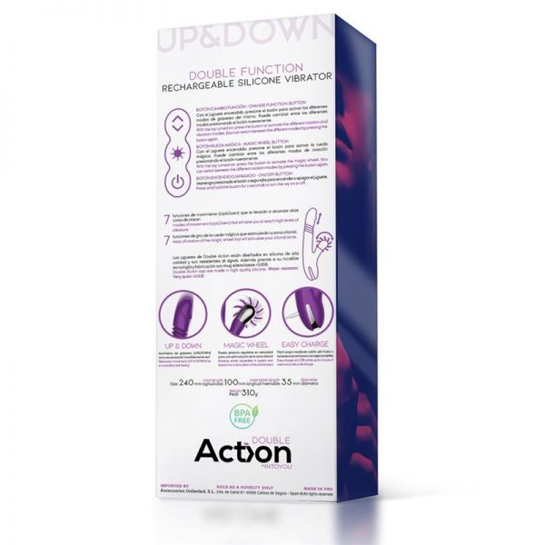 No. Four Vibrador Up and Down y Rueda Estimuladora USB Silicona diseñado por la marca ACTION
